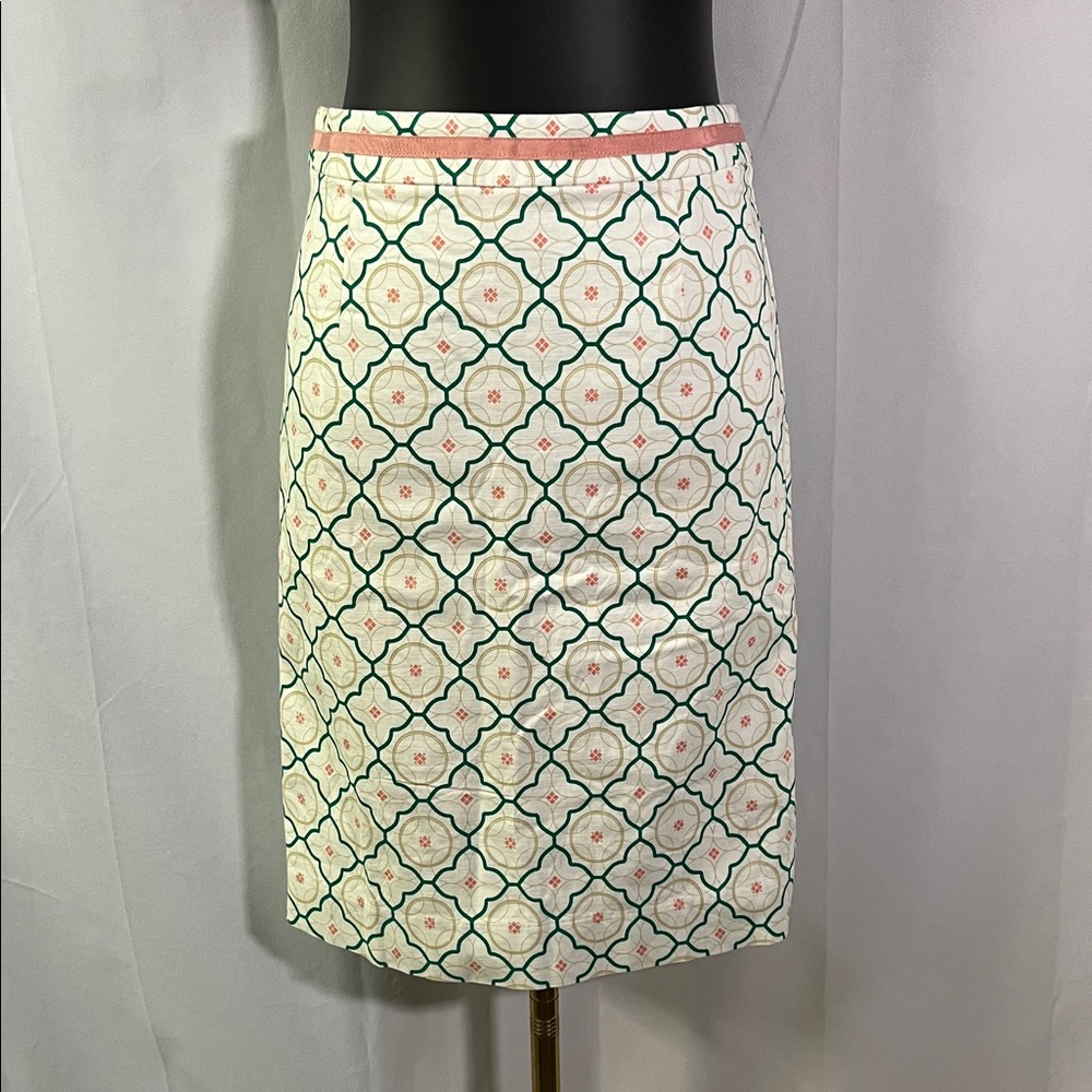 NWOT Sweet Salt Ivory Pink & Green Printed Pencil Skirt